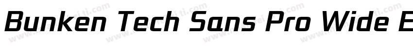 Bunken Tech Sans Pro Wide ExBd Regu字体转换
